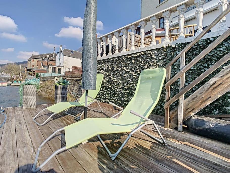 Vue Sur Meuse Avec Jacuzzi Et Sauna Exterieur. Yvoir 외부 사진